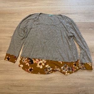 Long sleeve floral shirt
